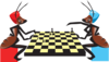 Ants Playing Chess Clip Art